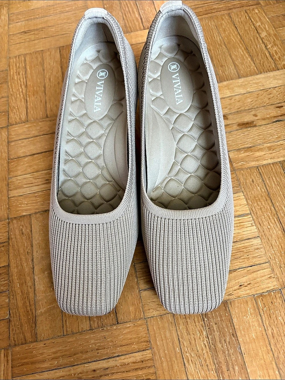 VIVAIA Knit Wedge Pumps in beige EU 39